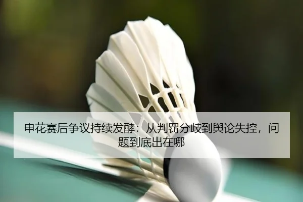 申花赛后争议持续发酵：从判罚分歧到舆论失控，问题到底出在哪